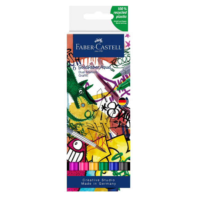 Goldfaber Aqua Dual Marker Set of 6 Graffiti