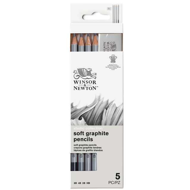 Studio Collection Graphite Pencils Soft Set of 4 + Eraser