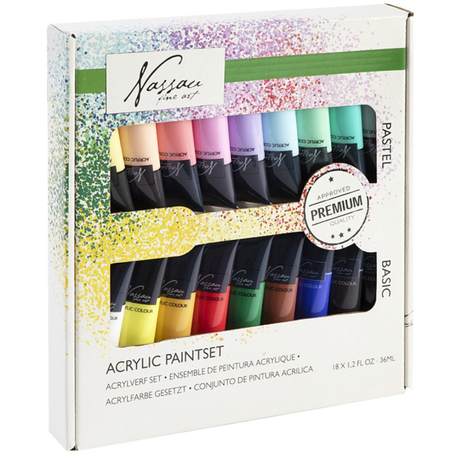 Acrylic Paint 18-set Bright & Pastel