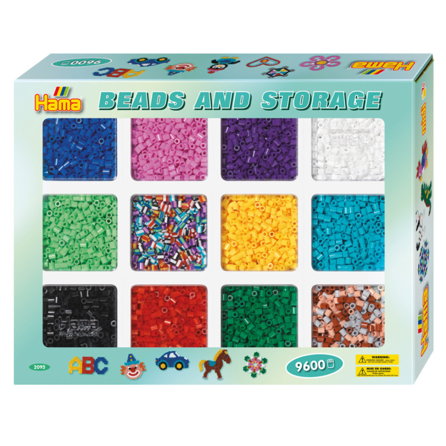 Ironing Beads in sorting tray 9 600pcs