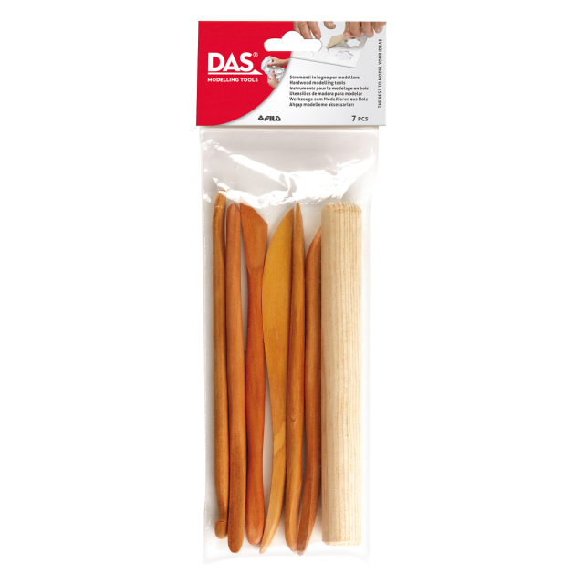 Hardwood modelling tools 7 pcs