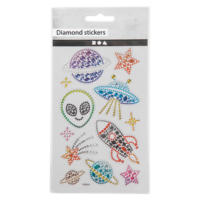 Diamond Stickers Space 1 sheet