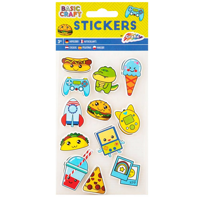 3D Stickers Kawaii 1 sheet