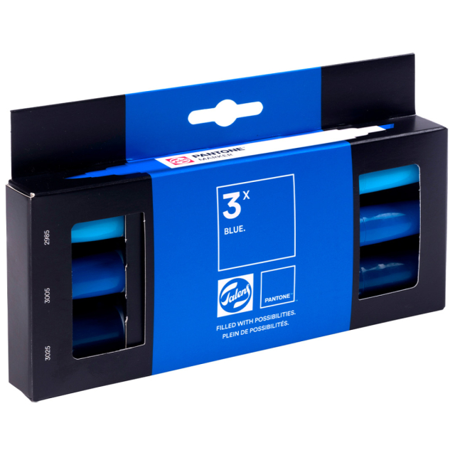 Marker Set of 3 Blue