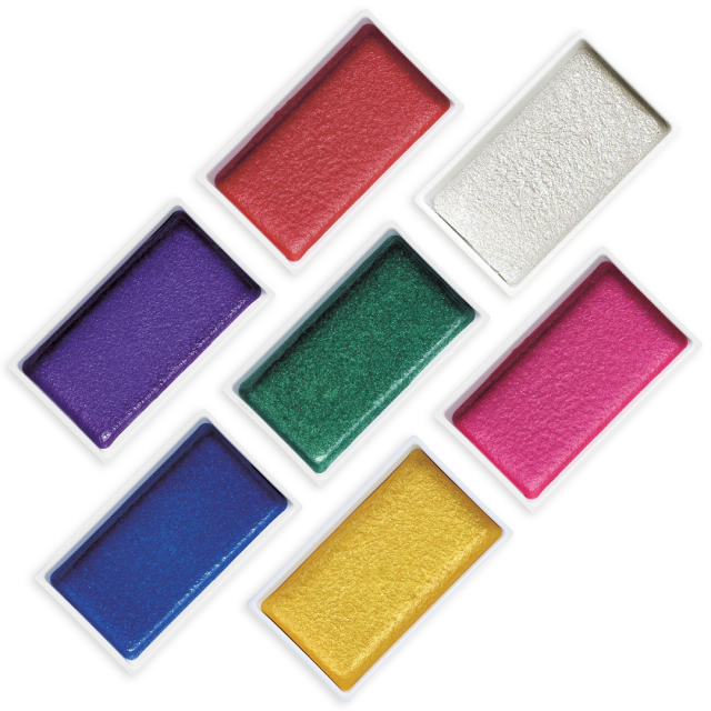 Gansai Tambi Effect No.762 Pearl cobolt blue in the group Art Supplies / Artist colours / Watercolor Paint / Watercolour pans at Pen Store (131039)