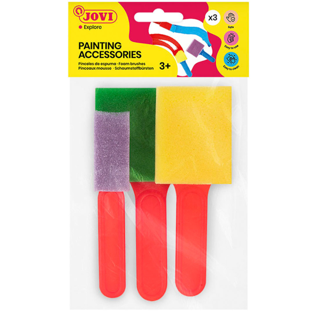 Foam Brushes Various sizes Pack of 3 (3 years+)