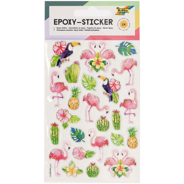 Epoxy stickers Tropical 1 Sheet