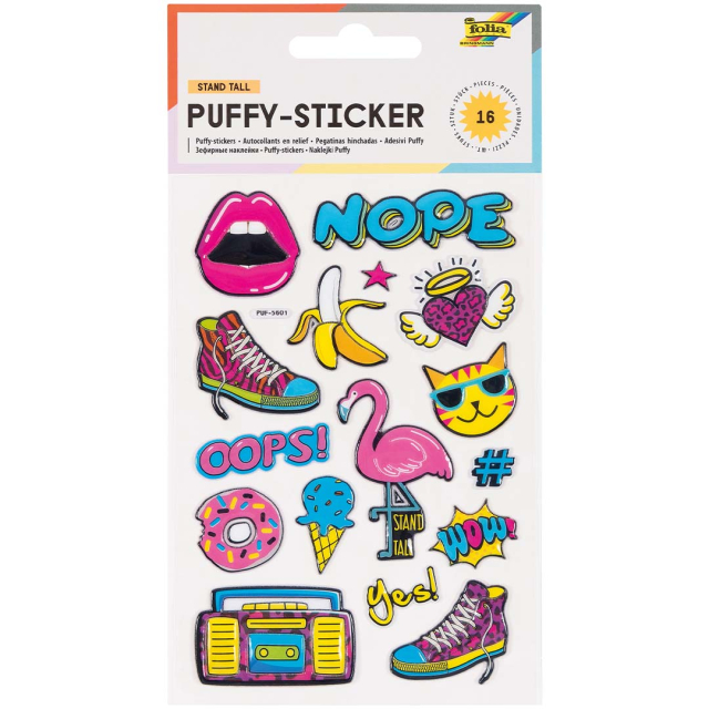 Soft 3D Stickers Yeah 1 Sheets