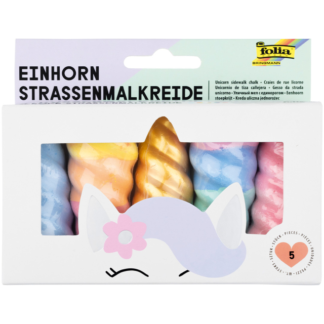 Unicorn Sidewalk Chalks 5-pack