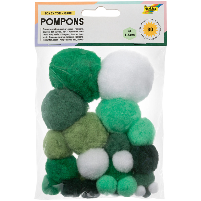 Pompons Green 30-pack
