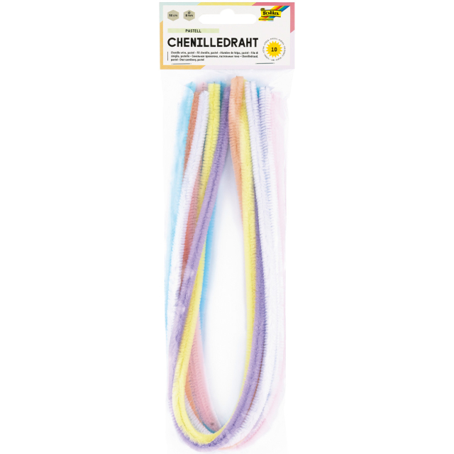 Pipe Cleaners Pastel 10-pack
