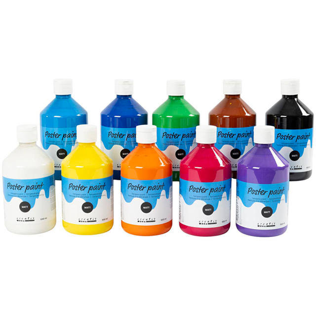 Poster Paint Matte 10x500ml