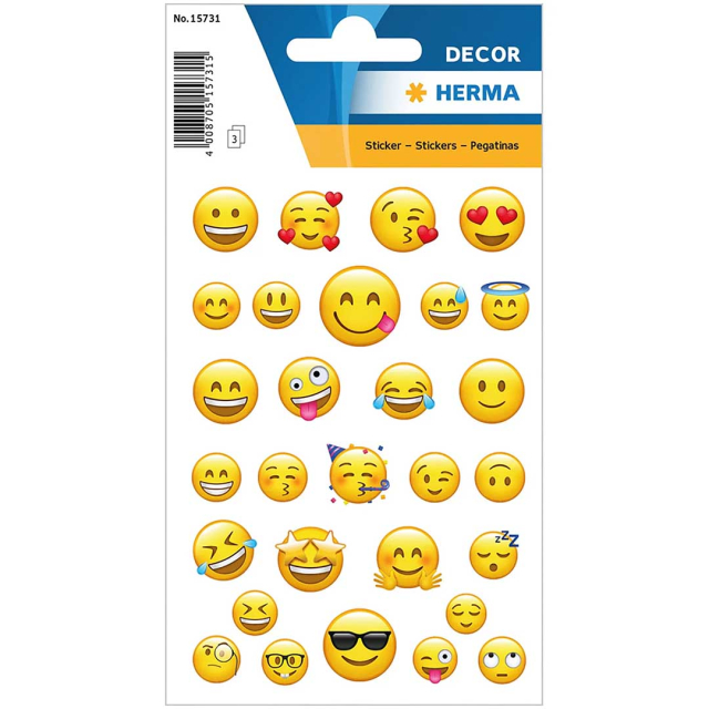 Stickers Emojis 3 sheets