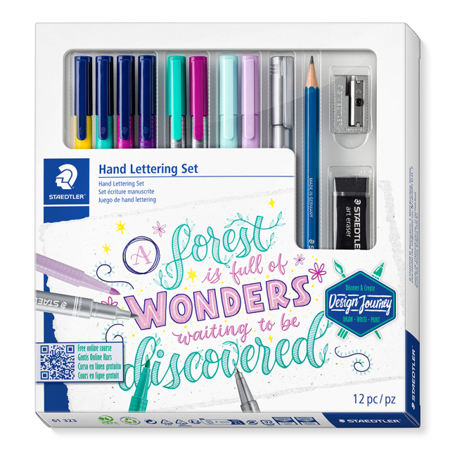 Hand Lettering Set 12 parts