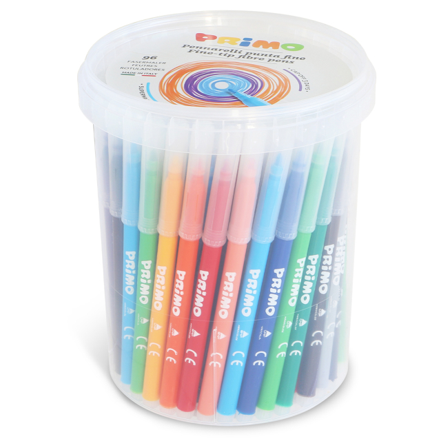 Fibre-tip pens Fine 96-set bucket (3 years+)