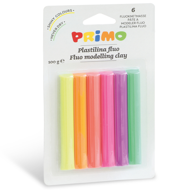 Plastilina Fluo Modelling clay 6-pack 18 g