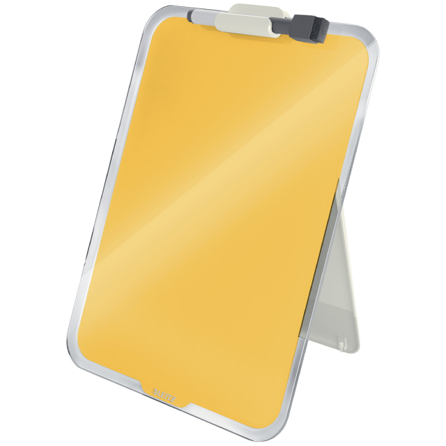 Glass board with clip Cosy Yellow