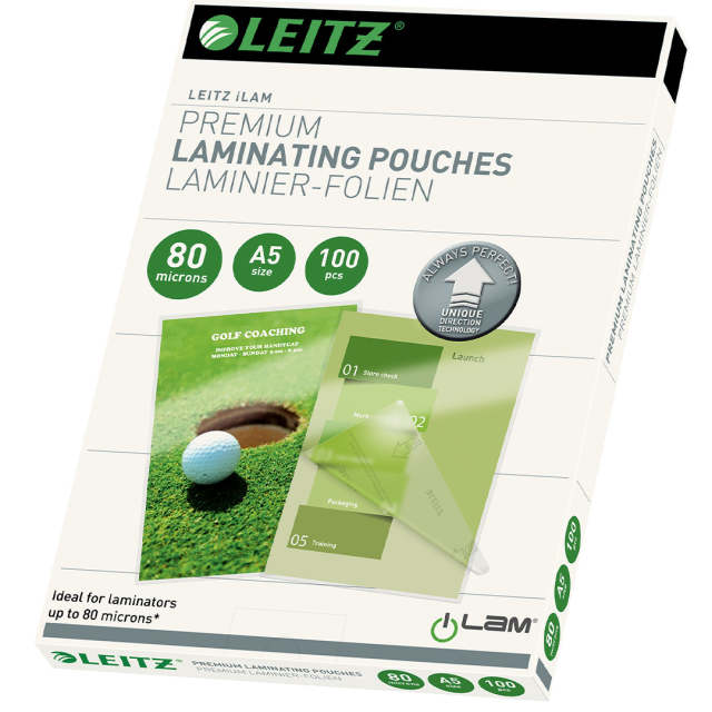 Laminating pouches A5 80 mic 100-pack