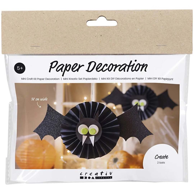 Mini DIY kit Paper decoration Bats (5 years+)