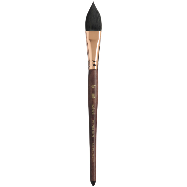 Neptune Synthetic brush short handle Oval Wash size 3/4