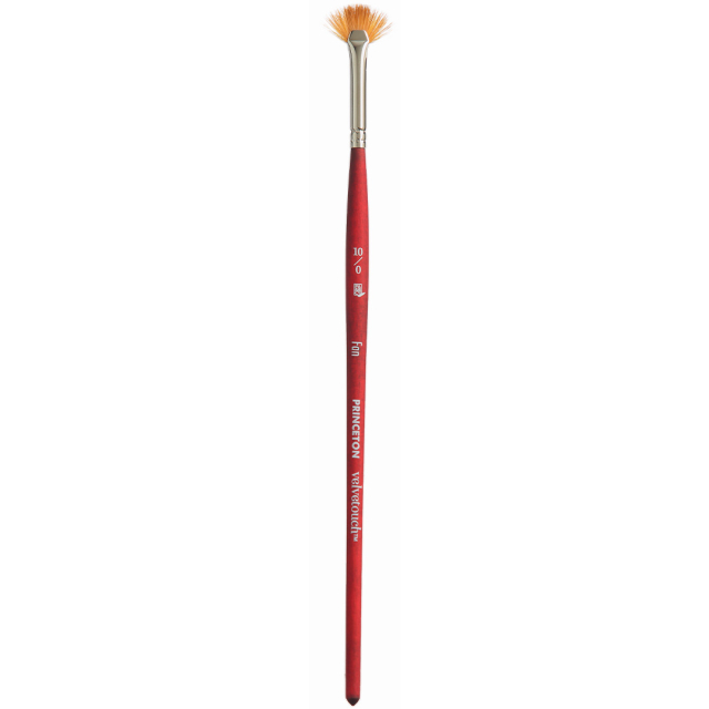 Velvetouch Synthetic Brush short handle Fan St 10/0