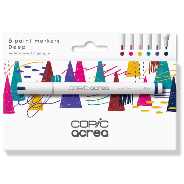 Acrea Paint Marker Set of 6 Deep Colours