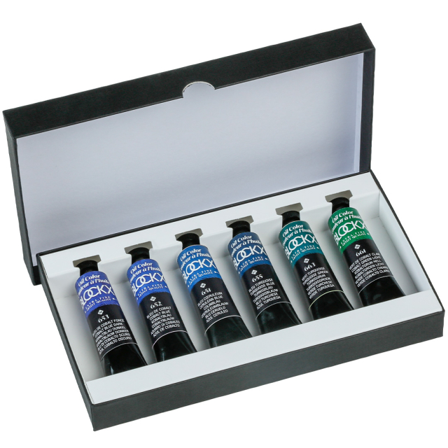 Oil Color Assortment 6x20 ml Cobalts