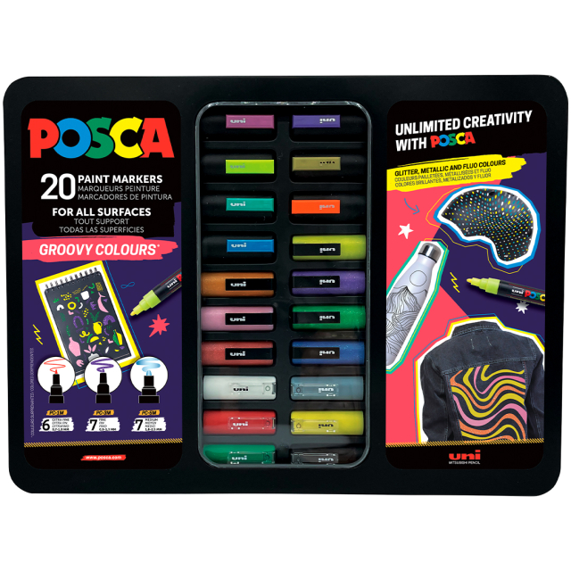 Posca Groovy Colours Set of 20 pcs