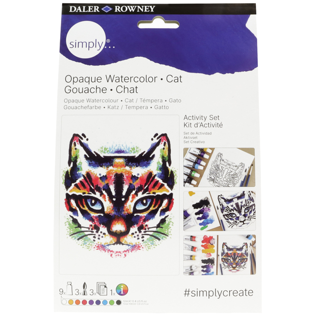 Simply Painting cats with gouache paint step-by-step