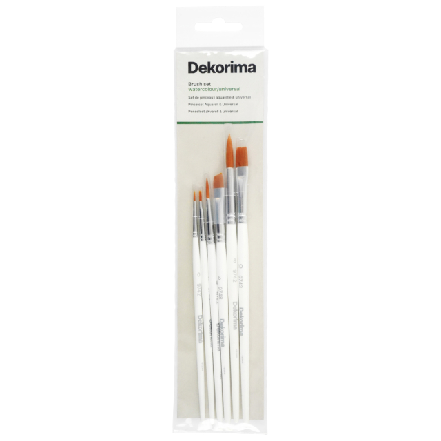 Synthetic brushes Watercolour/Universal Set of 6