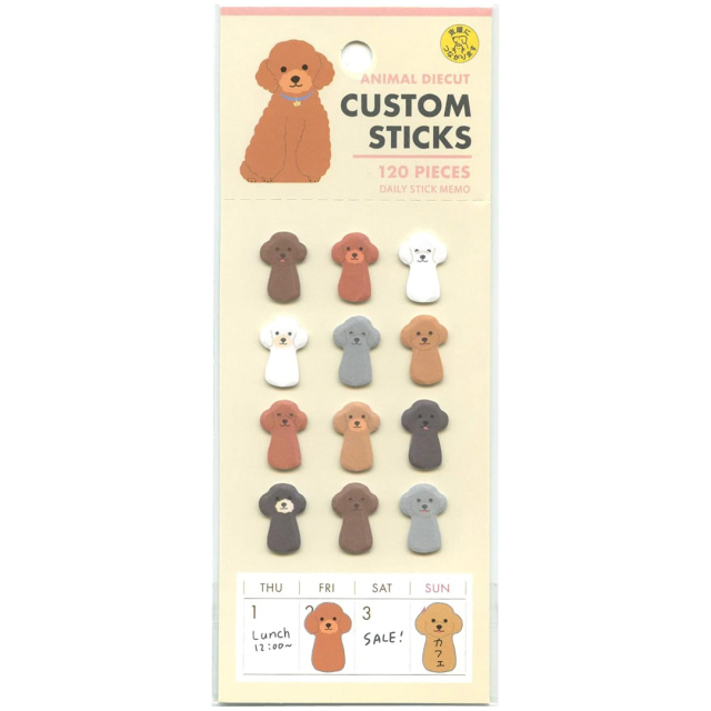 Stickers Toy Poodle Pack of 120