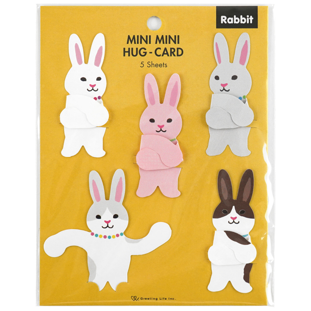 Mini cards Rabbit Pack of 5