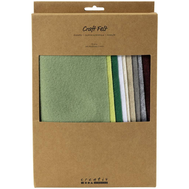 Craft felt A4 10-pack Nature colours