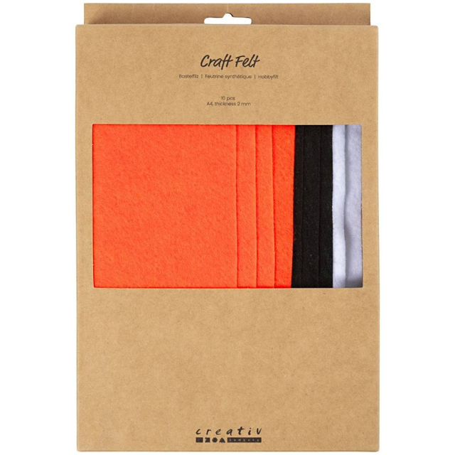 Craft felt A4 10-pack Halloween colours