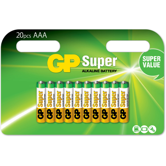 Batteries Super Alkaline AAA 20-pack