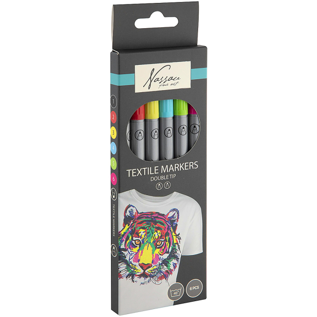 Fabric Markers Twin-tip 6-set
