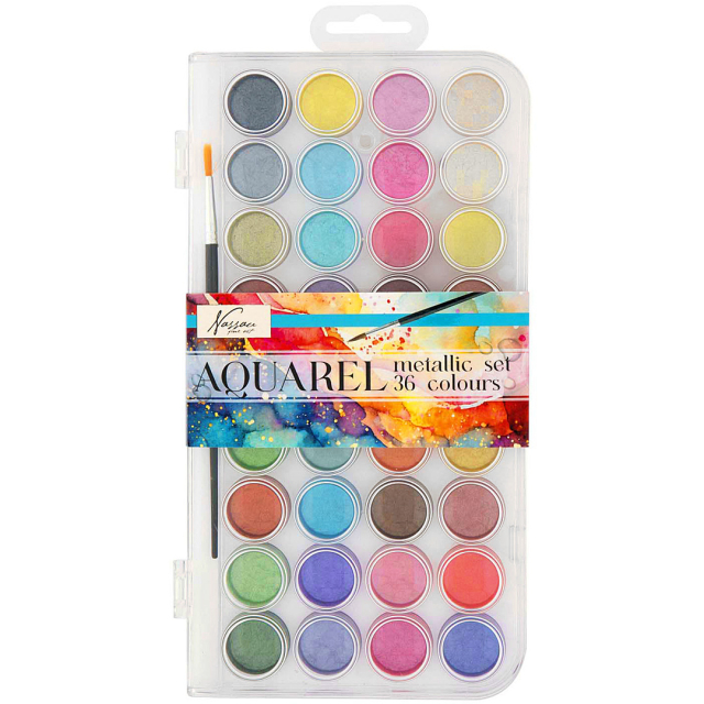 Watercolour Paint Metallic 36-set