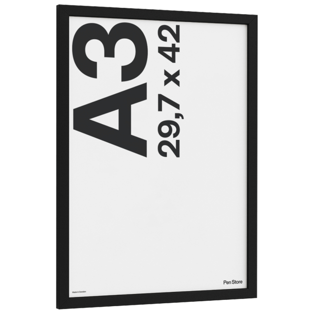 Black Wooden Frame 29,7x42 cm A3