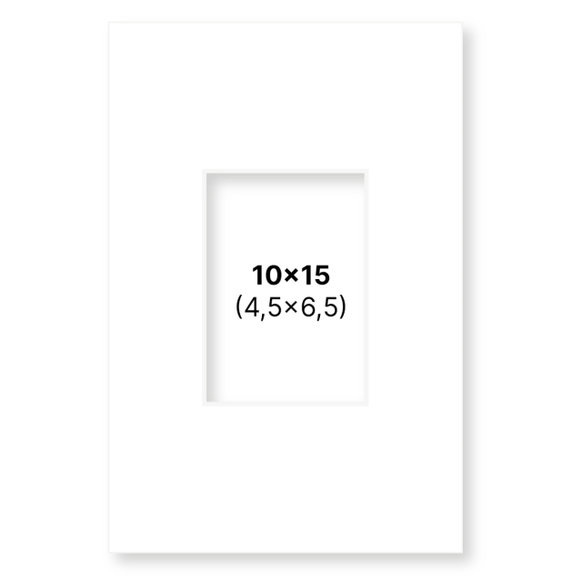 Passepartout White 10x15 cm