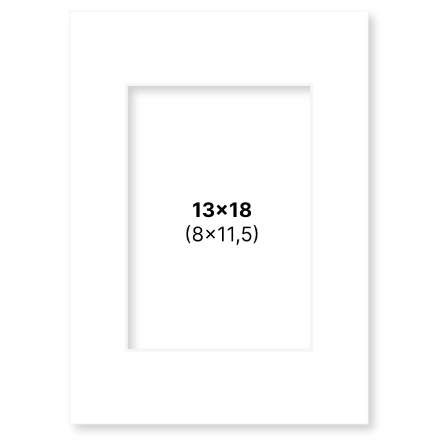 Passepartout White 13x18 cm