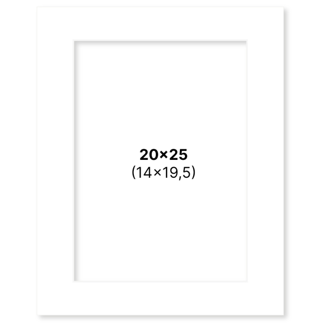 Passepartout White 20x25 cm
