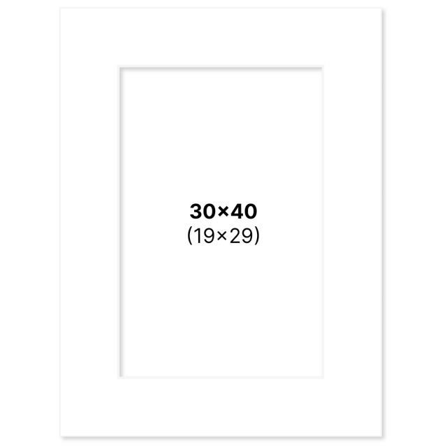 Passepartout White 30x40 cm