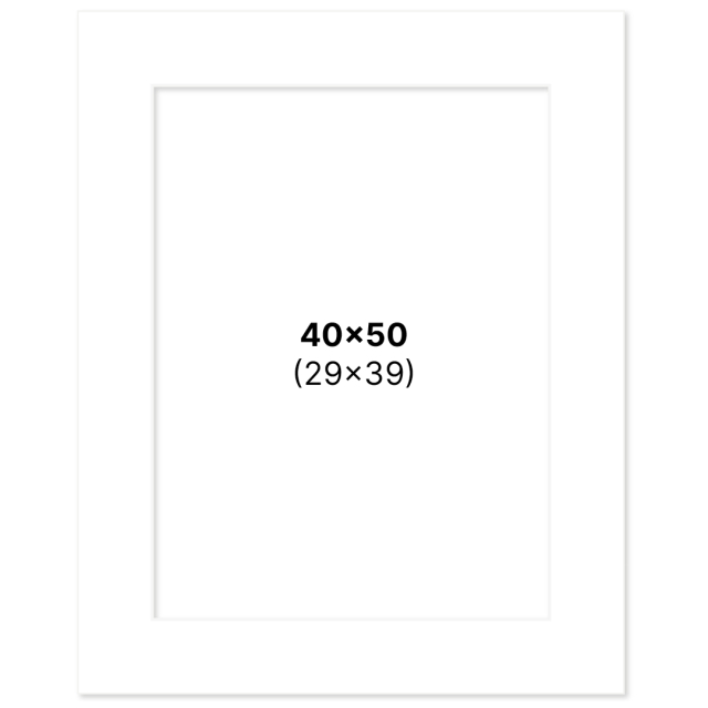 Passepartout White 40x50 cm