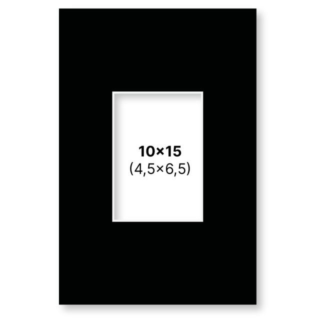 Passepartout Black 10x15 cm