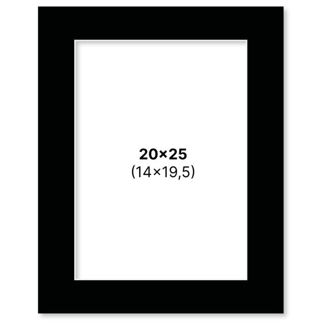 Passepartout Black 20x25 cm