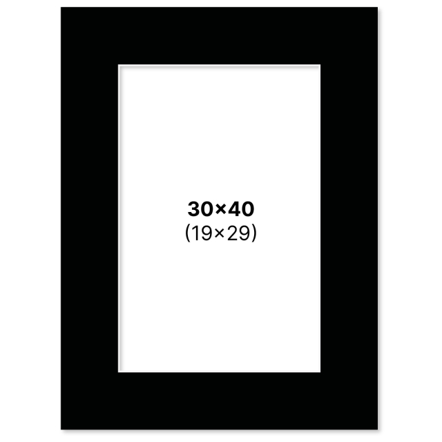 Passepartout Black 30x40 cm