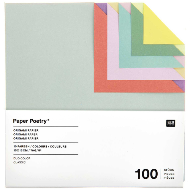 Origami paper Duo Colour Classic 15x15 cm 100 sheets
