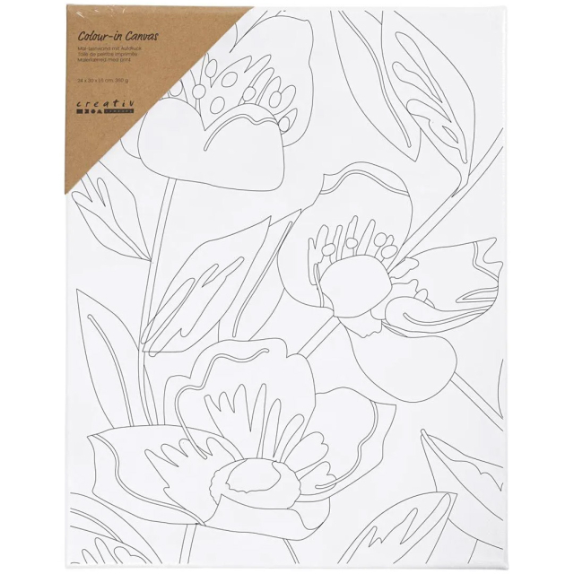 Canvas with print 24x30cm 360g Poppy