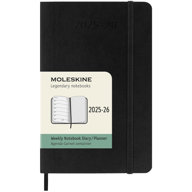 Planner 18M WeekNote Soft Cover Pocket Black