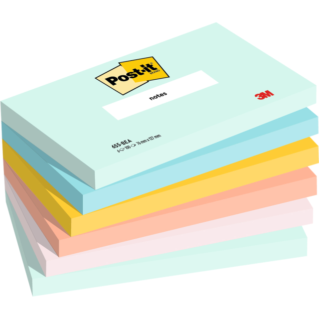 Post-it 76x127 Colour Mix Beachside 6-pack